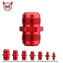 Energia do mal vermelho em linha reta flare união adaptador encaixes nitroso mangueira de óleo extremidade adaptador de montagem an3 an4 an6 an8 an10 an12 an16 2024 - compre barato