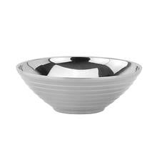 Stainless Steel Thread Bowl Heat Insulation Trumpet Bowl Household Double Layer Soup Noodle Bowl - 18cm 2024 - buy cheap