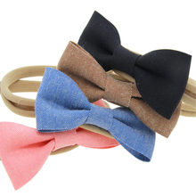 4 piezas diadema bebé niña princesa Bowknot sombreros niño chico fiesta sólido diadema accesorios para niños regalo 2024 - compra barato