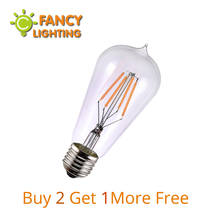 E27 Led Edison bulb ST58 bombillas led 220V led filament lamp for home/living room/bedroom/dining room decor 4W ampolletas led 2024 - buy cheap