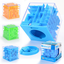 Креативный 3D Мини Копилка волшебный лабиринт куб головоломка игра Обучающие игрушки лабиринт прокатки мяч игрушки для детей 2024 - купить недорого