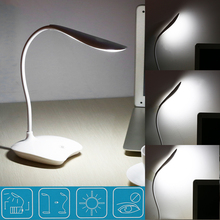 Lâmpada led de carregamento usb com 3 modos, lâmpada de mesa com sensor tátil flexível ajustável, luzes de mesa de leitura, iluminação para estudo, 1 peça 2024 - compre barato