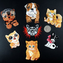 PGY Husky Patch For Baby Clothing Backpack Decoration Small Puppy Chihuahua Shiba Dog Applique Iron On Embroidery Patches Badge 2024 - buy cheap