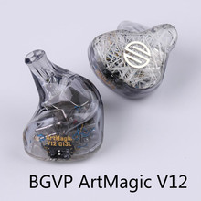 Новейший BGVP ArtMagic V12 настраиваемый 12BA Hifi музыкальный монитор в наушниках 12 сбалансированных арматурных драйверов наушники DMG DM6 2019 2024 - купить недорого