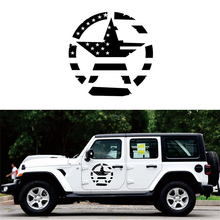 50x50cm Car Decal Sticker Black Distressed Star Hood Decal For Jeep Wrangler 2024 - buy cheap