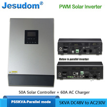Inversor Solar PWM de 5000VA/4000W, controlador de carga Solar 48V50A PWM integrado con cargador de CA de 60A, puede estar paralelo con un máximo de 30KVA 2024 - compra barato