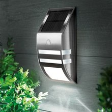 Solar Powered PIR Motion Sensor 2 LED  Light Outdoor Garden Led Landscape Yard Lawn Security Wall Lamp 2024 - buy cheap