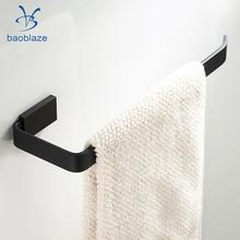 3-6kg BLACK Brass Towel Rack Shelf Rail Paper Roll Toilet Bathroom Shower Organizer Brush Holder Robe Wall Hanger 2024 - buy cheap