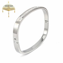 Woman Stainless Steel Stone Craft Not Easy to Fall Off Square Bracelet Simple and Convenient Opening Design Anti-rust 2024 - buy cheap