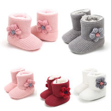 Newborn Toddler Bow Boots Baby Infant Girl Soft Soled Casual Warm Winter Shoes Baby Girls 0-18M 2024 - buy cheap