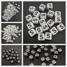 6mm 7mm 10mm Letter S Acrylic Spacer Beads Square Oval Letter Beads For Jewelry Making DIY Accessories 2024 - buy cheap