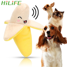HILIFE-juguete de peluche con forma de plátano para perros y gatos, juguete creativo con sonido chirriante, suministros para mascotas, juguetes para masticar 2024 - compra barato