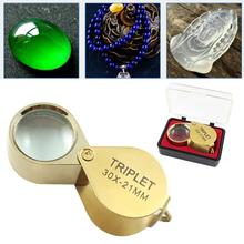 Portable 30x 21mm Jewelers Magnifier Gold Eye Loupe Jewelry Store Magnifying Glass With Retail Box 2024 - buy cheap