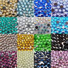 AAAA 60 шт 21 Цвет SS30 (6,4 мм-6,6 мм) DMC исправление плоские стразы стеклянные кристаллы для украшения одежды для ногтей 2024 - купить недорого