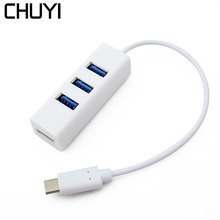 CHUYI USB-C 3.1 Type C to 4 Port USB 3.0 HUB Adapter USB Splitter HUB For Apple Macbook 12"  Smartphone PC Laptop Accessories 2024 - buy cheap