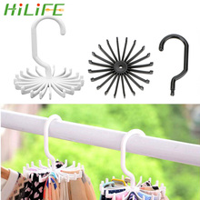 HILIFE Scarf Hanger Tie Belt Hanger Clothes Holder Wardrobe Organizer Rack Rotating Drying Rack Laundry Hanger Home Storage 2024 - buy cheap