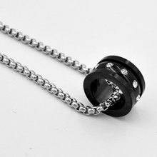 SUNNERLEES Jewelry Stainless Steel Clear Cubic Zirconia Pendant Necklace Black Gold Color Link Chain Men Women Gift SP110 2024 - buy cheap