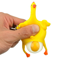 Halloween Vent Chicken Jokes Gags Pranks Trick Fun Novelty Funny Gadgets Chicken Laying Egg Keychain toys 2024 - buy cheap