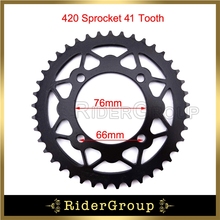 Задняя звездочка цепи 76 мм, 420 дюйма, 41 Т для китайского мотоцикла, 50cc-160cc XR50 CRF50 KLX110 Thumpstar SSR, китайский мотоцикл 2024 - купить недорого