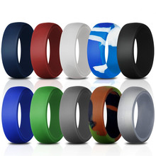 10 colores de moda camuflaje Simple silicona colorido anillo de goma anillo de boda accesorios creativos 7-13 tamaño de EE. UU. 2024 - compra barato