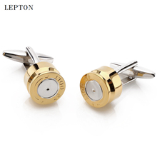 Best Metal Bullet Cufflinks for Mens Gold Color Bullet Design Cuff links Men Wedding Groom Shirt Cuffs Cufflink Relojes gemelos 2024 - buy cheap