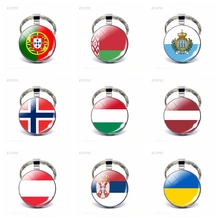 Llavero de la bandera del país de Austria, Ucrania, Noruega, Hungría, Hungría, Eslovaquia, Bielorrusia 2024 - compra barato