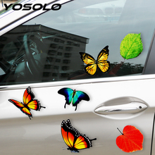 Car Sticker Scratch Cover Cartoon Reflective Funny Auto Decals Lovely Butterfly Leaves Motorcycle Car Decal Car-Styling Stickers 2024 - buy cheap