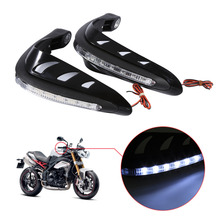 1 Pair Motorcycle Handguards Motocross Hand Guards Universal for ATV Dirt Bike Black/ White Colors Optional 12V Universal 2024 - buy cheap