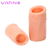 VATINE 2 Pieces Silicone Foreskin Corrected Cock Rings Time Lasting Men Delay Ejaculation Penis Ring Penis Sleeves 2024 - buy cheap