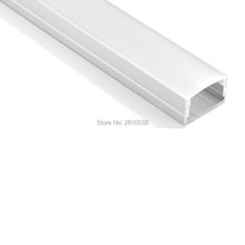 Juego de 50X1M de perfil para tira de led montada en superficie, carcasa de canal de aluminio tipo U para lámpara empotrable de techo de pared 2024 - compra barato