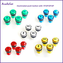 Free shipping 12V LED Illuminated Arcade Start Button 1P 2P 3P 4P Player 5 Colors for Jamma Game machine Push button Switch 2024 - buy cheap