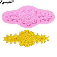 M982 Flower Relief Border UV Resin Silicone Mold Fondant Chocolate Candy Lollipop Crystal Epoxy Soft Clay Bake Tool 2024 - buy cheap