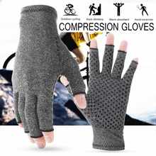 1 Pair Women Men Cotton Elastic Hand Arthritis Joint Pain Relief Gloves Therapy Open Fingers Compression Gloves Wrist Support 2024 - buy cheap