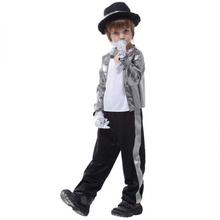 prettyia Fashionable Boys Kids Michael Jackson Costumes Performance Carnival for Halloween Cosplay Party Fancy Dress 2024 - buy cheap