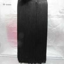 YY-tesco 5 Yard 100CM Long Fringe Trim Lace black Fringe Trimming Tassel Lace Ribbon Diy Latin Dress Stage Clothes Accessories 2024 - buy cheap