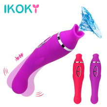 IKOKY Blowjob Nipple Sucking Tongue Clitoris Stimulator Pussy Pump Vagina Vibrator Sex Toys for Women Adult Products 2024 - buy cheap