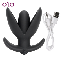 OLO Anal Plug Vibrator Opening Butt Plug Prostate Massager Anal Expander Dilator Rechargeable Sex Toys for Women Men 2024 - buy cheap