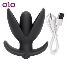 Olo anal plug vibrador abertura butt plug massageador de próstata expansor anal dilatador recarregável brinquedos sexuais para mulher 2024 - compre barato