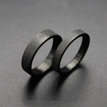 Модные мужские черные кольца из нержавеющей стали 316L матовая отделка классические обручальные украшения для женщин обручальные кольца 3 мм 5 мм 2024 - купить недорого