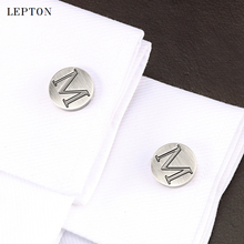 Мужские Запонки leton, классические запонки с буквами алфавита M, античные запонки с серебряным покрытием, запонки для мужчин, запонки для футболок 2024 - купить недорого