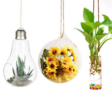Висячие стеклянные цветы, ваза для растений, Террариум, контейнер, домашний садовый шар, декорации AU 2024 - купить недорого