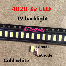 LED AOT luz 0,5 W 3V 4020 48LM blanco iluminación LCD trasera para TV aplicación de TV 4020C-W3C4 120 Uds 2024 - compra barato