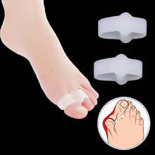 1 пара 2 отверстия для ног гель для ухода за кожей ног выпрямители для пальцев ног сепаратор Hallux вальгусный Bunion 2024 - купить недорого