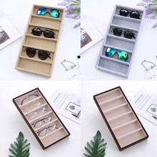 Sunglasses Storage Box Organizer 6 Checks Eyewear Display Case Collector Beige Gray Brown 2024 - buy cheap