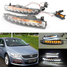 Luz led direcional branca/âmbar para volkswagen, lâmpada de neblina para volkswagen passat cc 2009 2010 2011 2012 2024 - compre barato