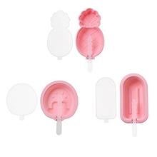 1 шт розовый Силиконовый ice-палочке плесень с крышкой домашний самодельный Лед Крем Сетки инновационные форма для моделирования домашний вкусное мороженое на палочке 2024 - купить недорого