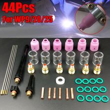 44 Pcs TIG Welding Guns Accessories 44 Pcs For Tig WP-9/20/25 Series WL20 Tungsten Gas Lens Alumina Nozzle Cups N10 Pyrex Cup Ki 2024 - buy cheap