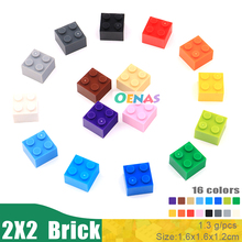 100g 75 unids/bolsa niños educativos de juguete de plástico bloques de construcción accesorios 2x2 ladrillos DIY Kit Compatible con L * bloques a granel 2024 - compra barato
