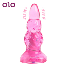 OLO Silicone Anal Plug Vibrator Butt Plug Jelly Anal Plug Adult Products Prostate Massager Sex Toys for Men Women Masturbation 2024 - buy cheap