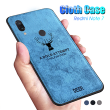 For Xiaomi Redmi Note 7 Case Cloth Distressed Hard Back Cover Soft Frame Fabric Fundas Redmi Note 7 Pro Ksiomi not 7 Phone Cases 2024 - buy cheap